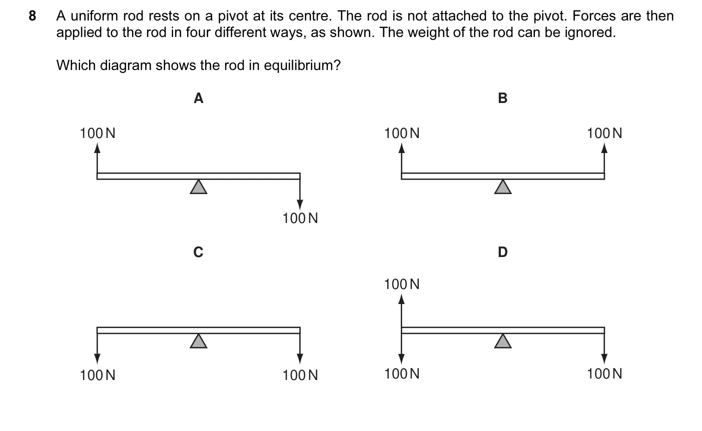 Question 8, November 2011, 0625 Paper 13