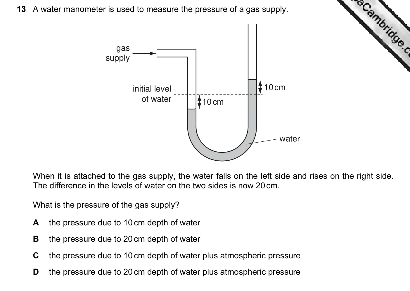 Question 13, November 2011, 0625 Paper 13