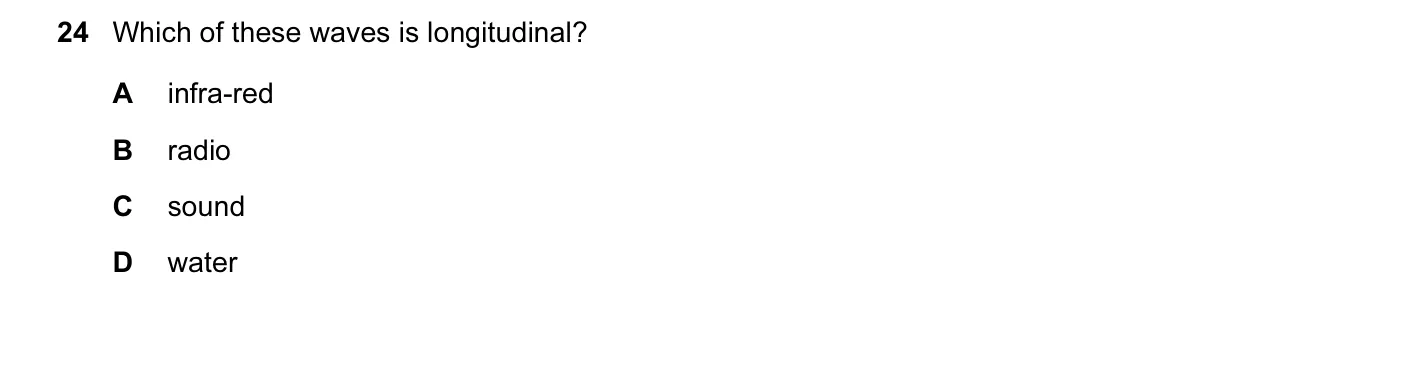 Question 24, November 2011, 0625 Paper 13