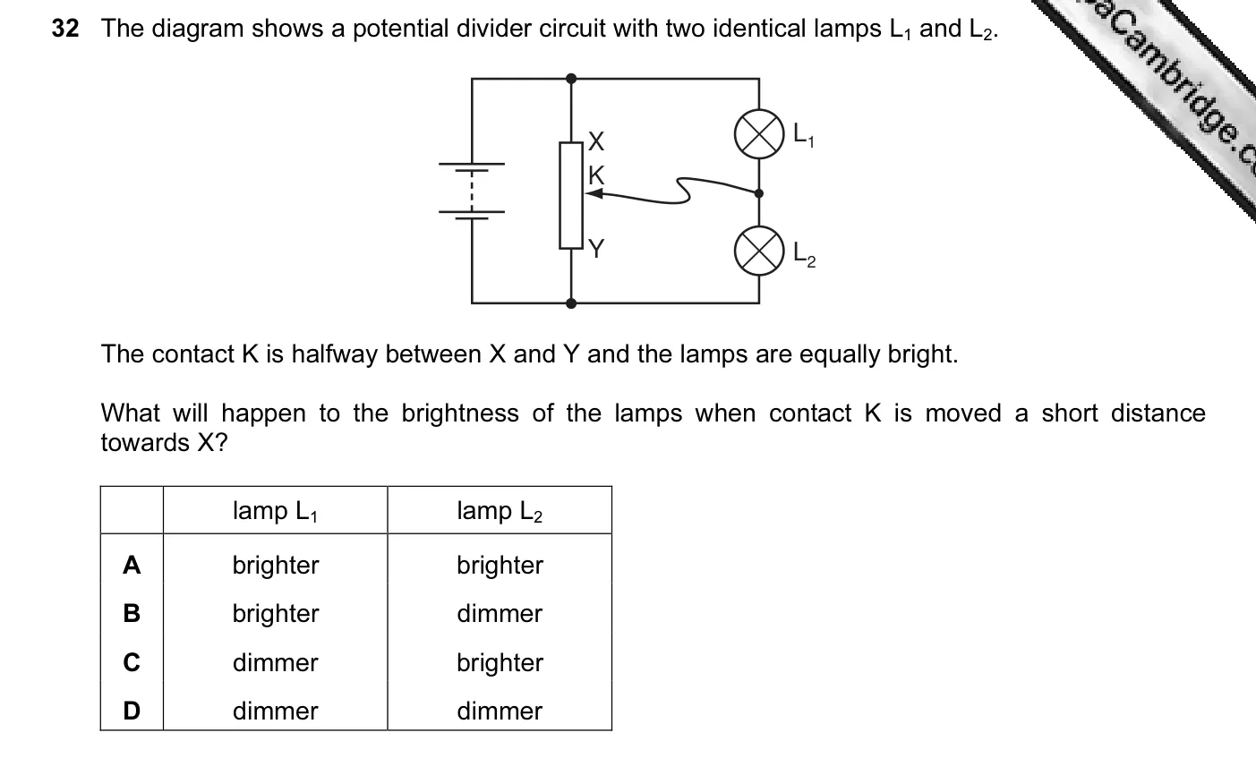Question 32, November 2011, 0625 Paper 13