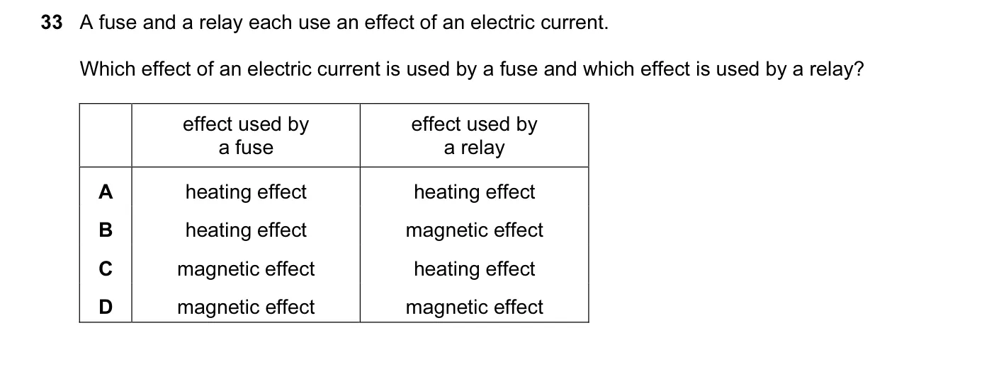 Question 33, November 2011, 0625 Paper 13