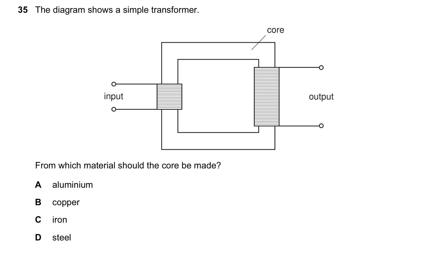 Question 35, November 2011, 0625 Paper 13