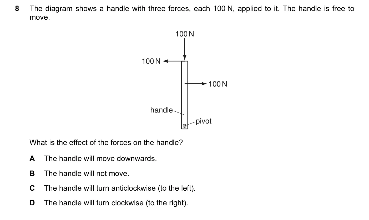 Question 8, June 2012, 0625 Paper 11