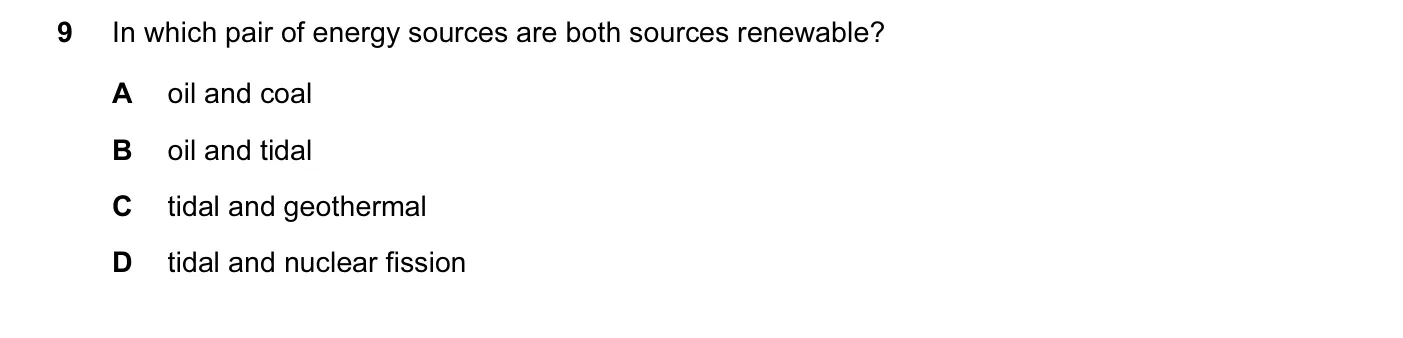 Question 9, June 2012, 0625 Paper 11