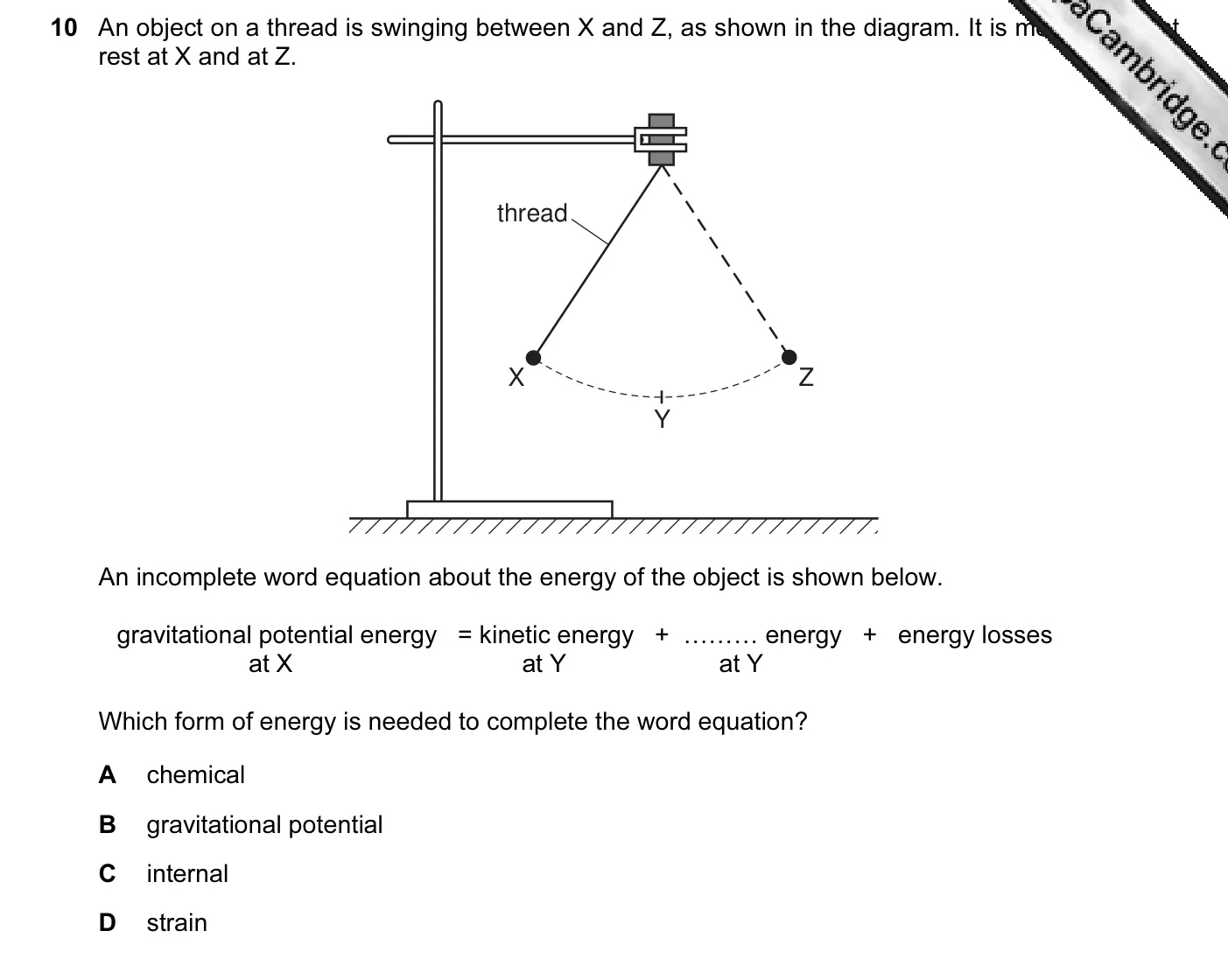 Question 10, June 2012, 0625 Paper 11