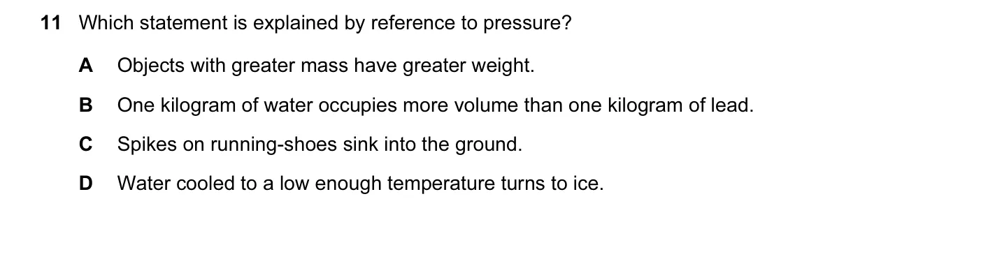 Question 11, June 2012, 0625 Paper 11
