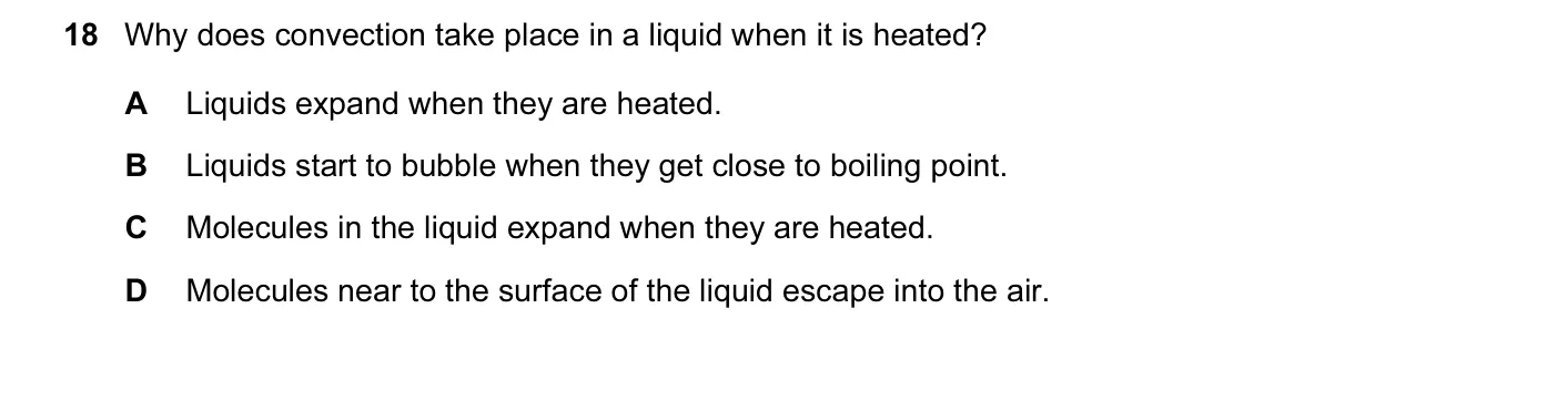 Question 18, June 2012, 0625 Paper 11