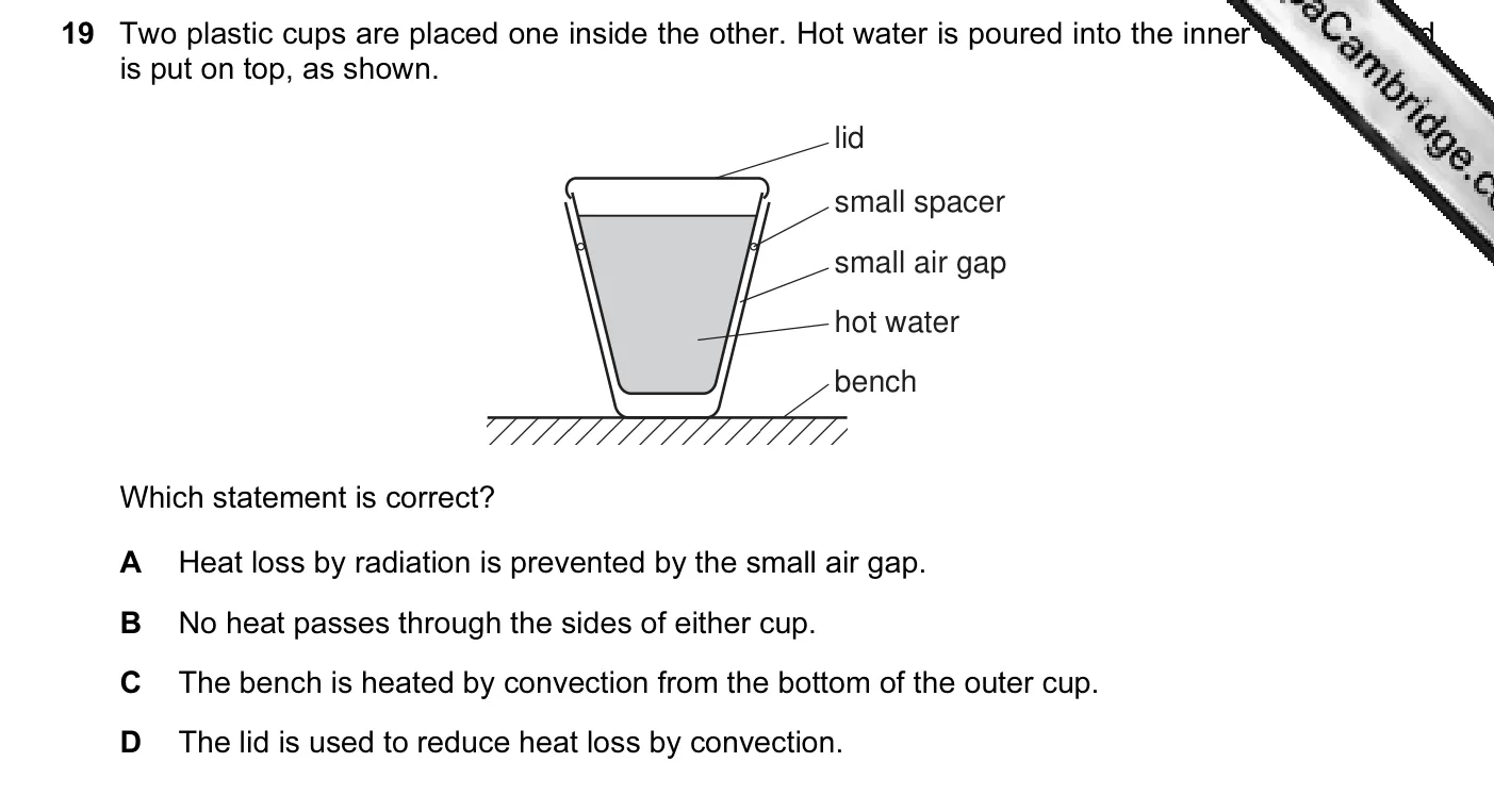 Question 19, June 2012, 0625 Paper 11