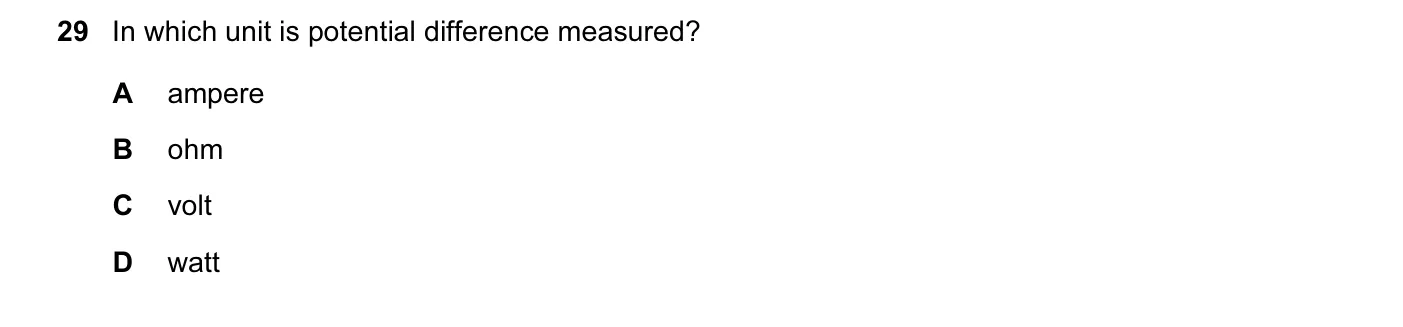 Question 29, June 2012, 0625 Paper 11