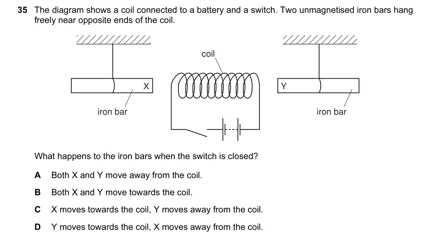 Question 35, June 2012, 0625 Paper 11