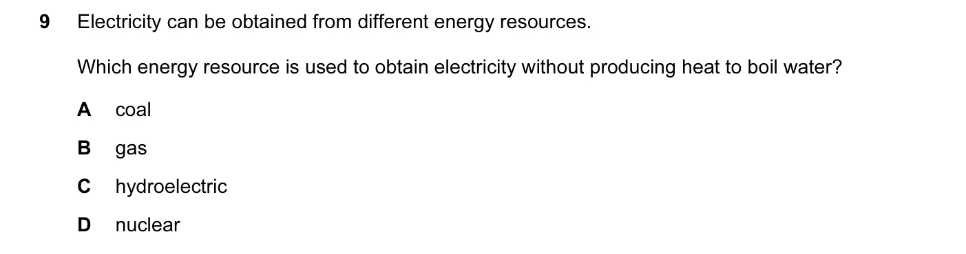 Question 9, June 2012, 0625 Paper 12
