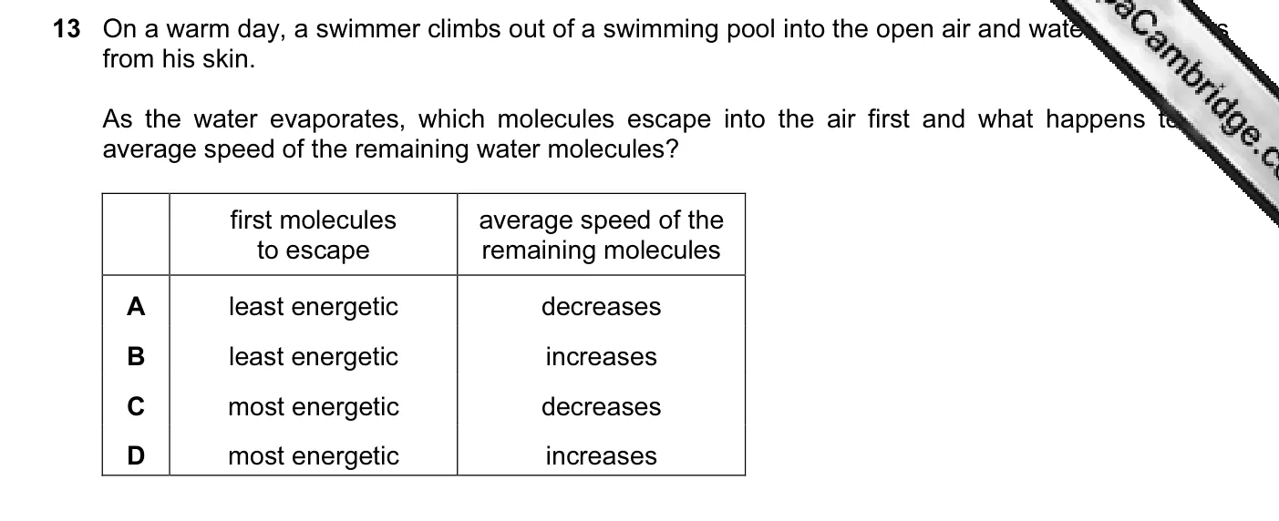 Question 13, June 2012, 0625 Paper 12
