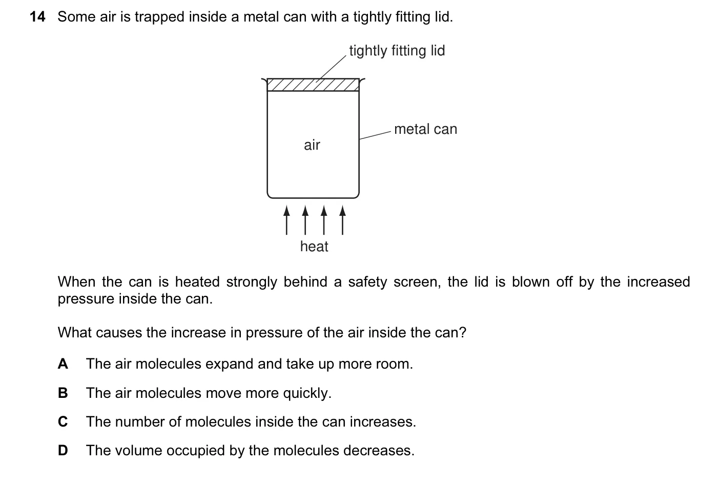 Question 14, June 2012, 0625 Paper 12