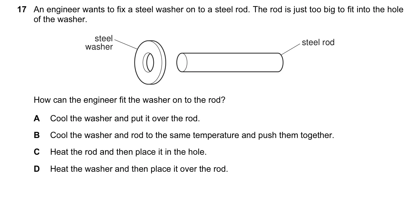 Question 17, June 2012, 0625 Paper 12