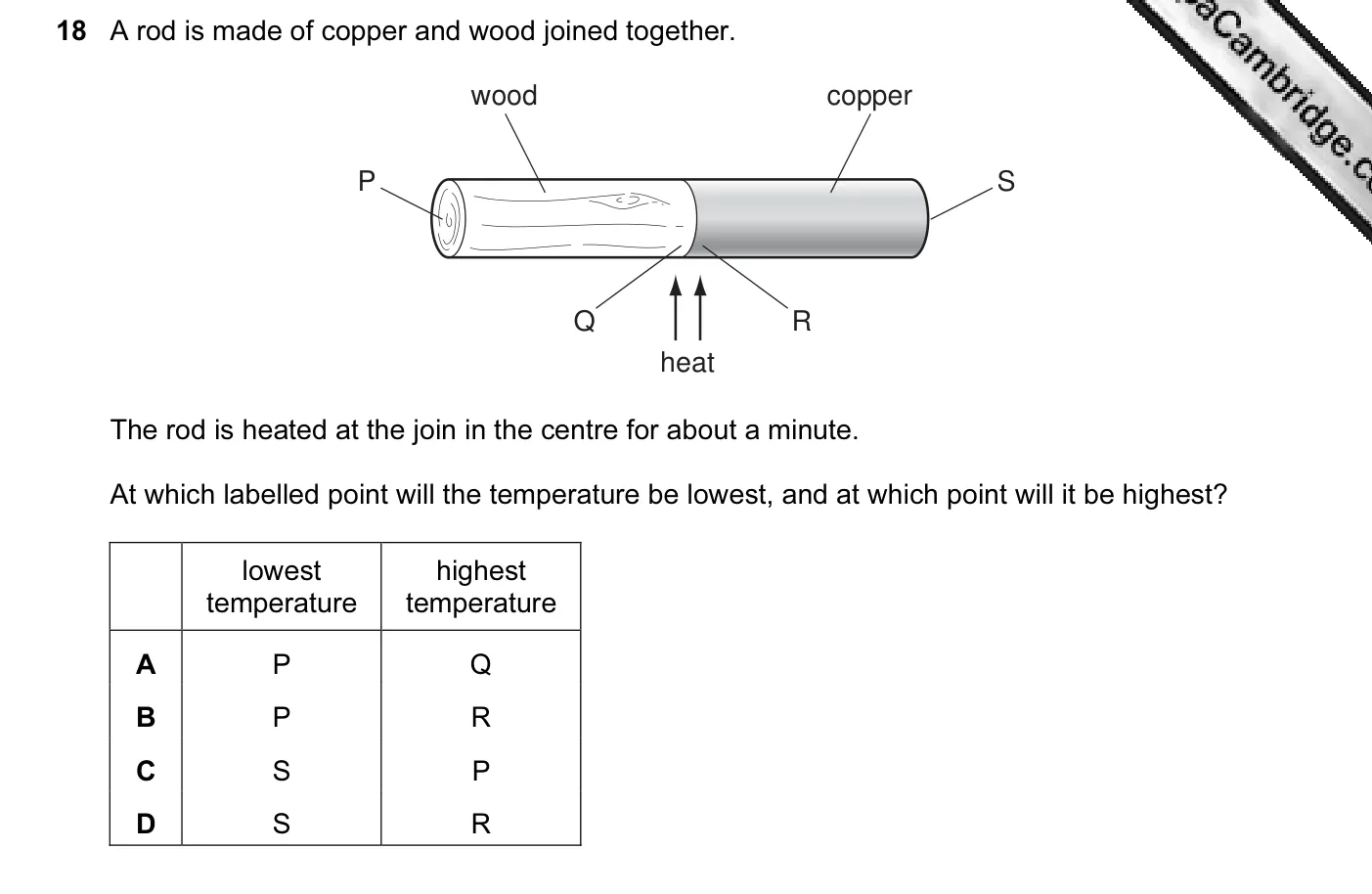 Question 18, June 2012, 0625 Paper 12