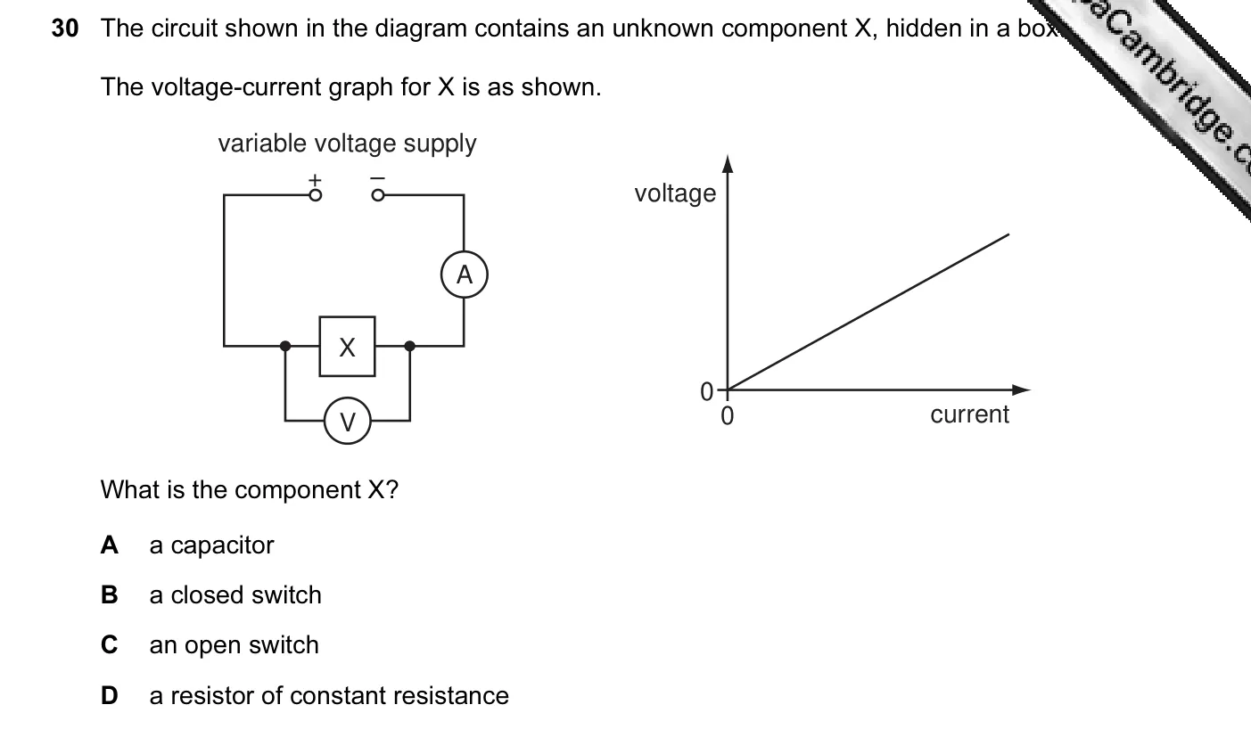 Question 30, June 2012, 0625 Paper 12