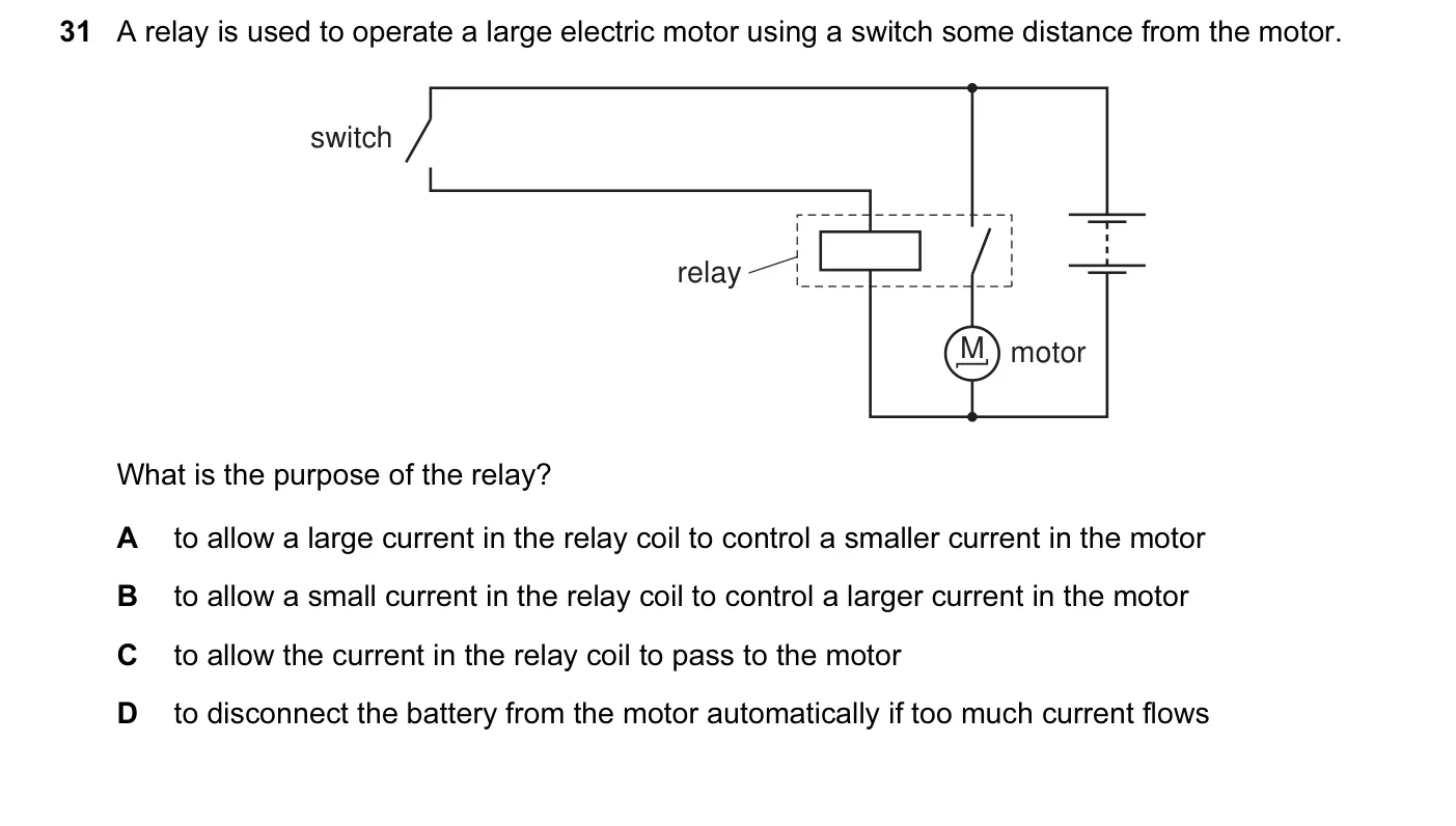 Question 31, June 2012, 0625 Paper 12