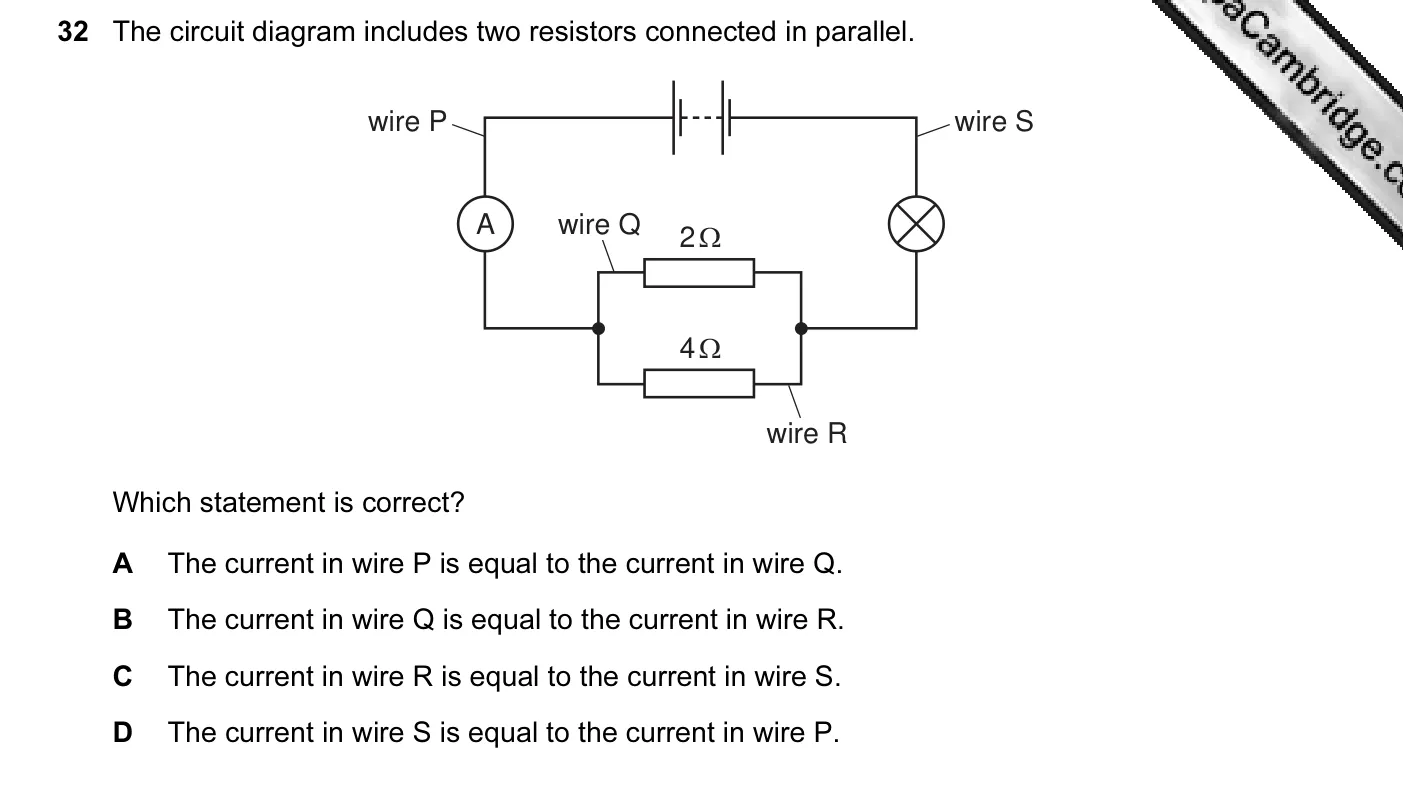 Question 32, June 2012, 0625 Paper 12