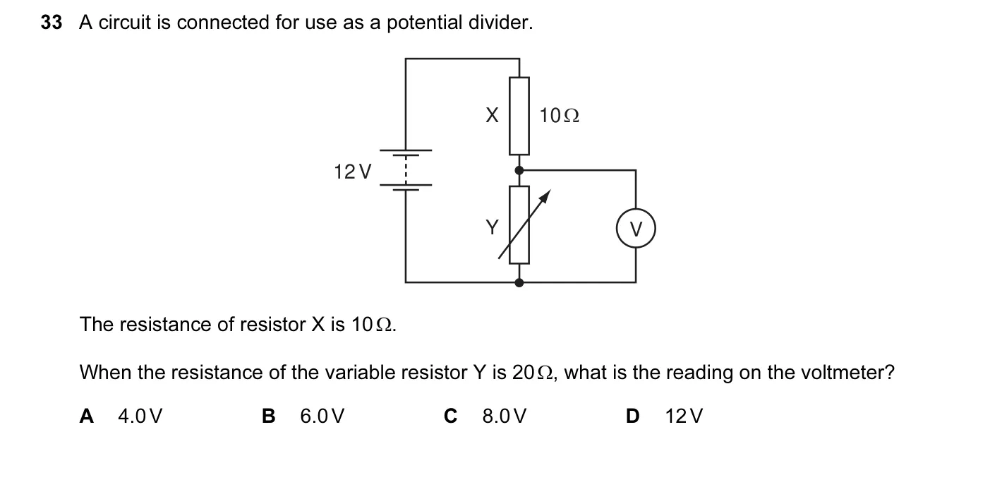 Question 33, June 2012, 0625 Paper 12