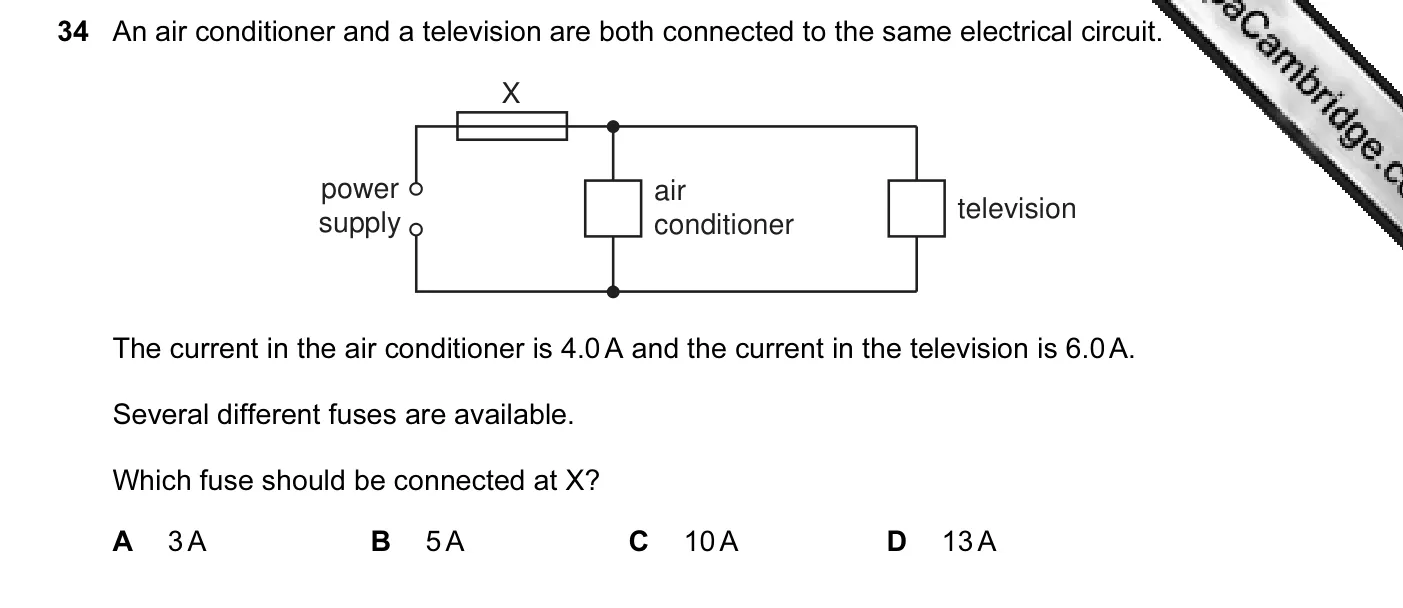 Question 34, June 2012, 0625 Paper 12