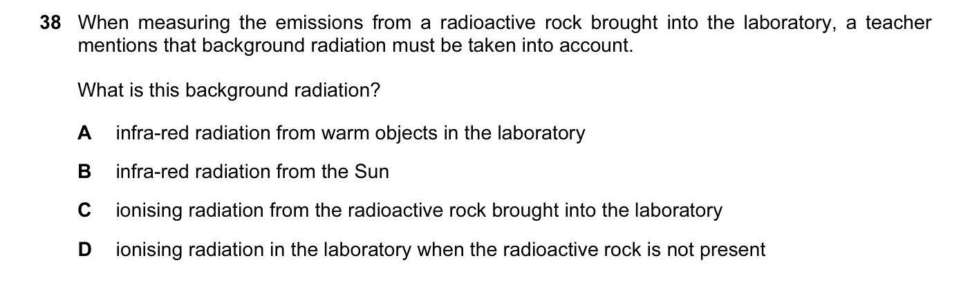 Question 38, June 2012, 0625 Paper 12