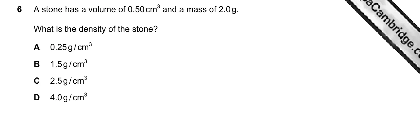 Question 6, June 2012, 0625 Paper 13