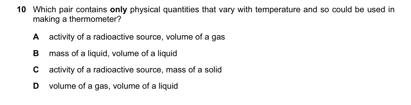 Question 10, June 2012, 0625 Paper 13