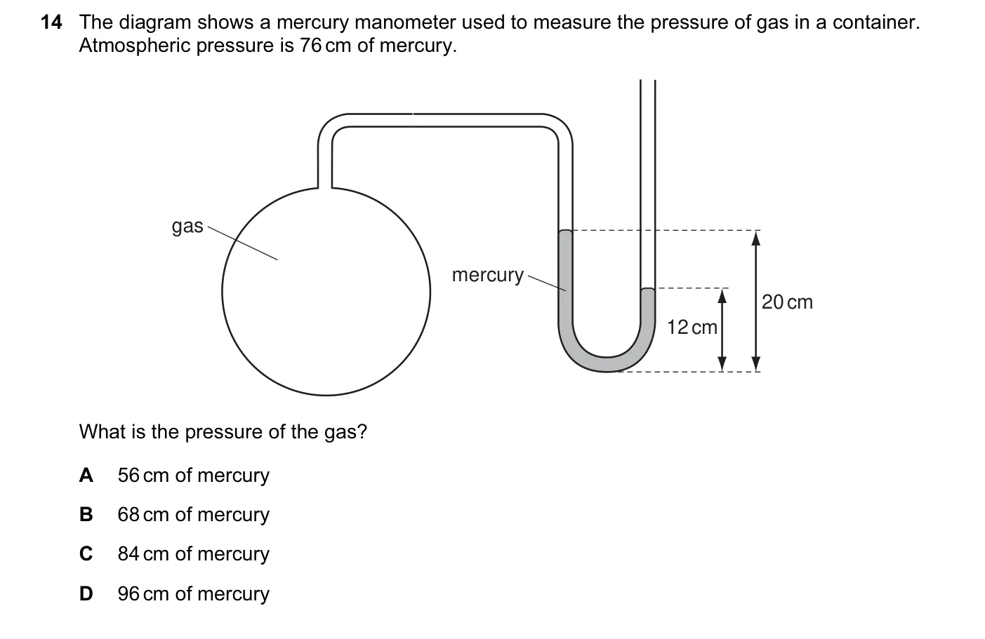 Question 14, June 2012, 0625 Paper 13