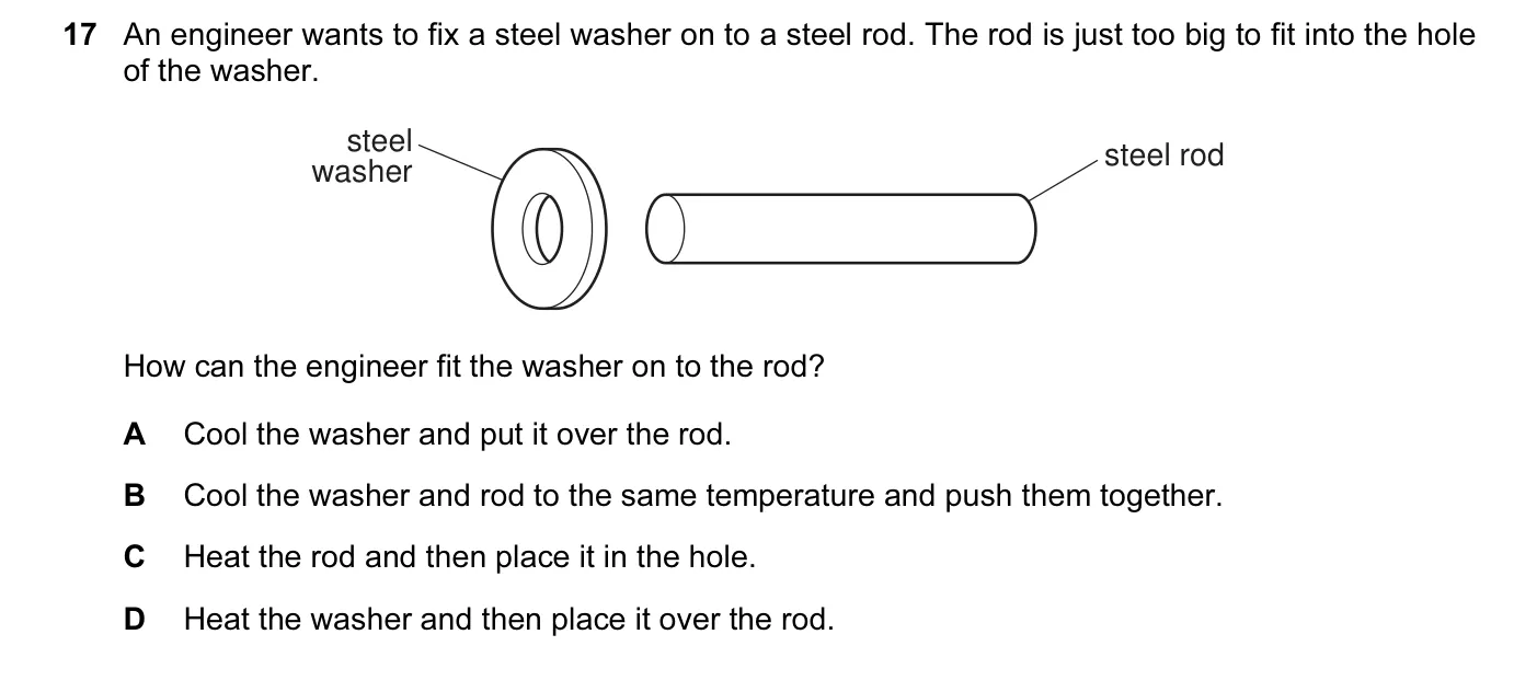 Question 17, June 2012, 0625 Paper 13