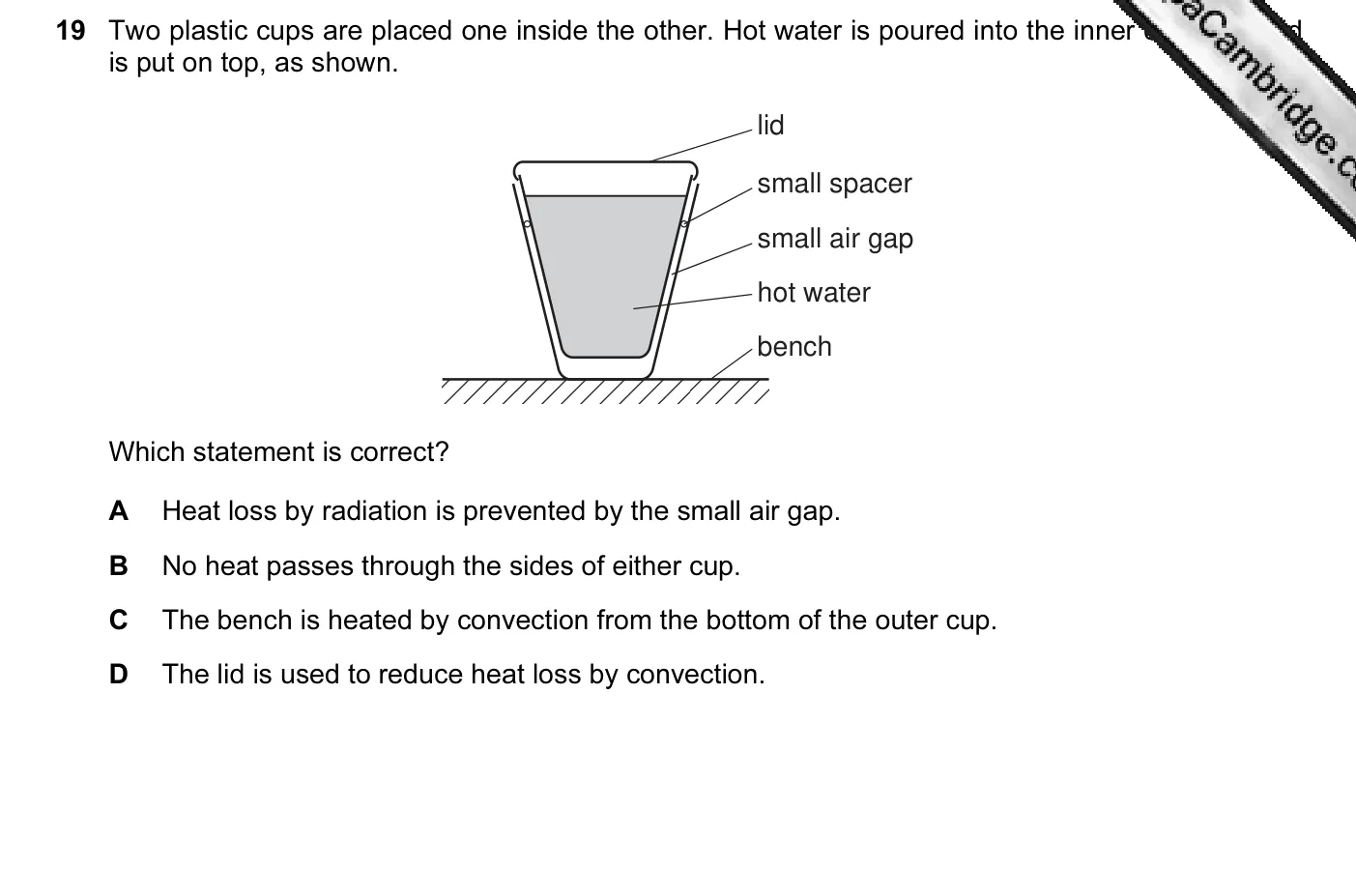 Question 19, June 2012, 0625 Paper 13