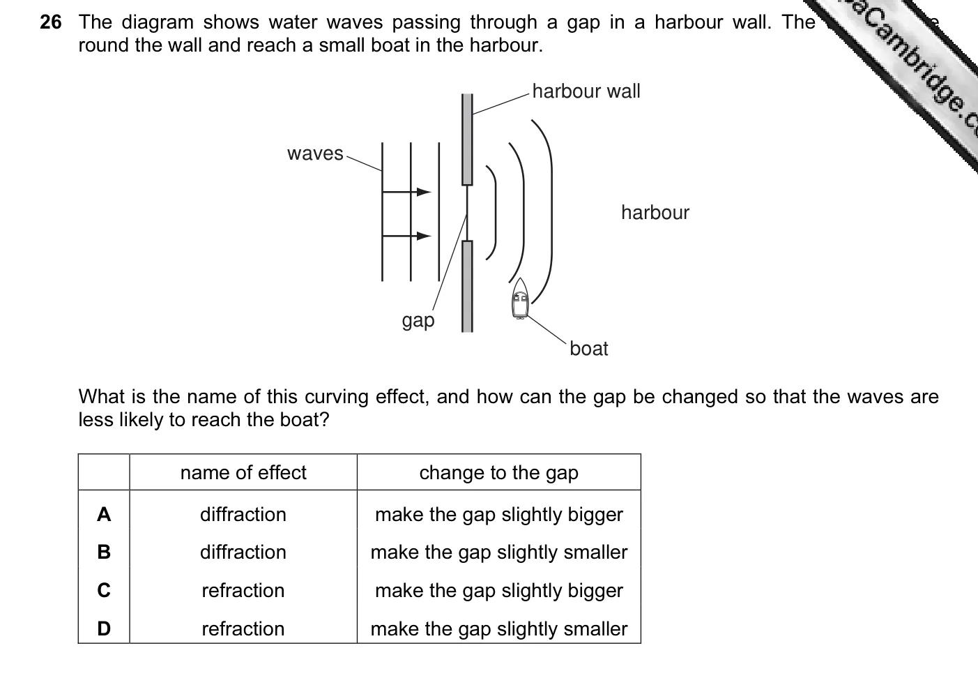 Question 26, June 2012, 0625 Paper 13
