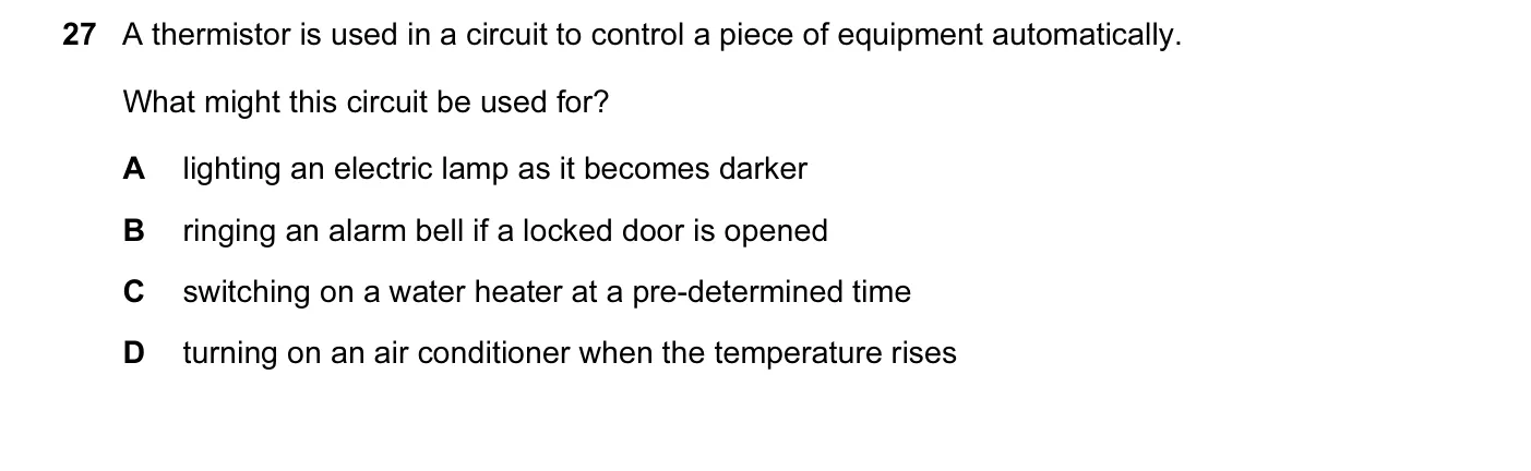 Question 27, June 2012, 0625 Paper 13