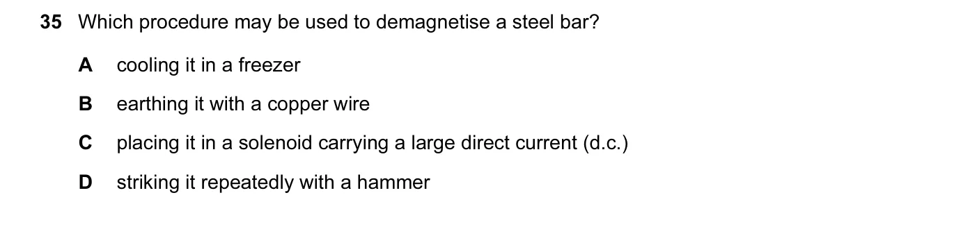 Question 35, June 2012, 0625 Paper 13