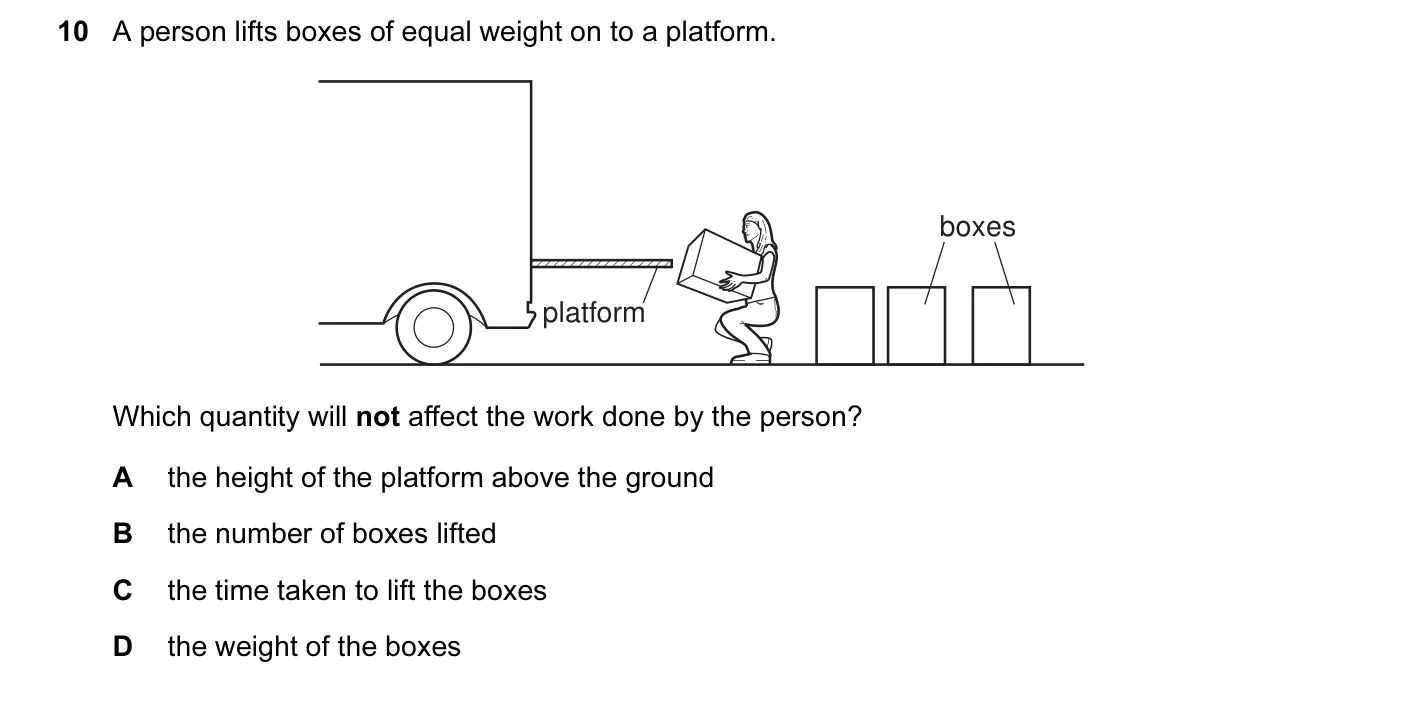 Question 10, November 2012, 0625 Paper 11
