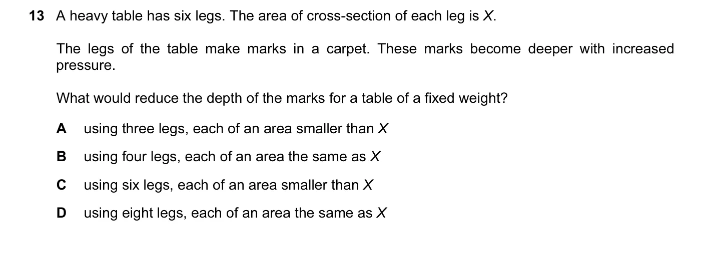 Question 13, November 2012, 0625 Paper 11