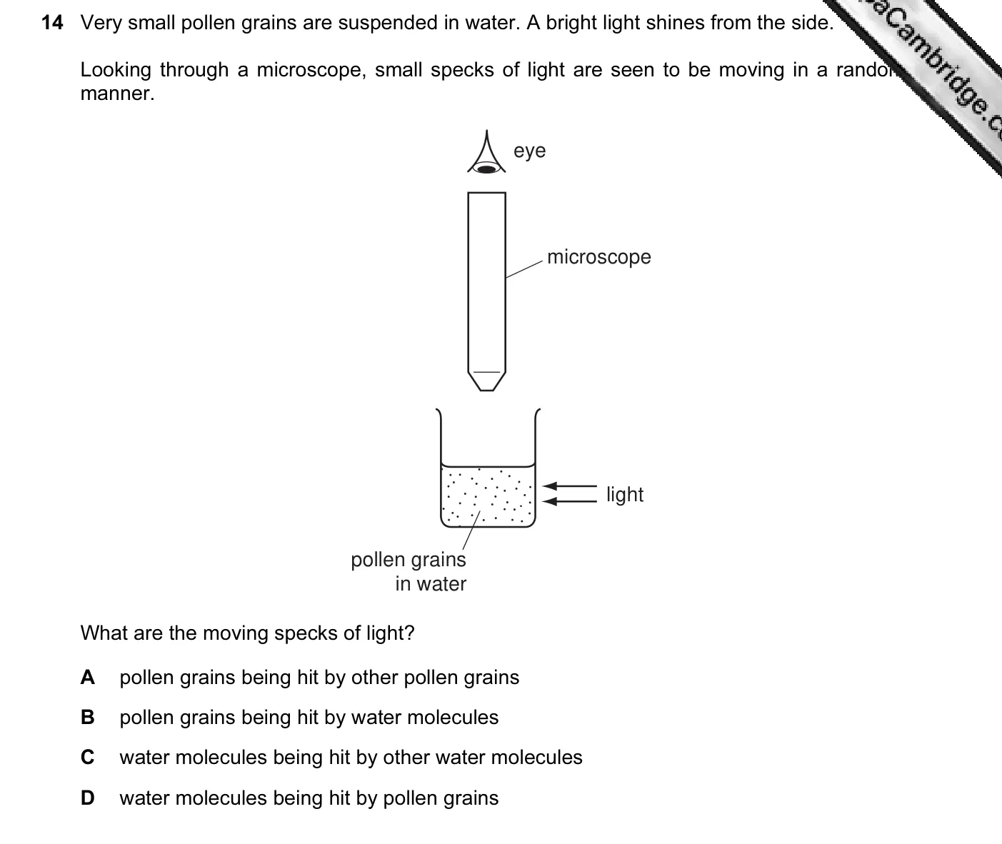 Question 14, November 2012, 0625 Paper 11