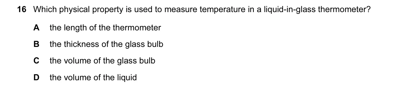 Question 16, November 2012, 0625 Paper 11