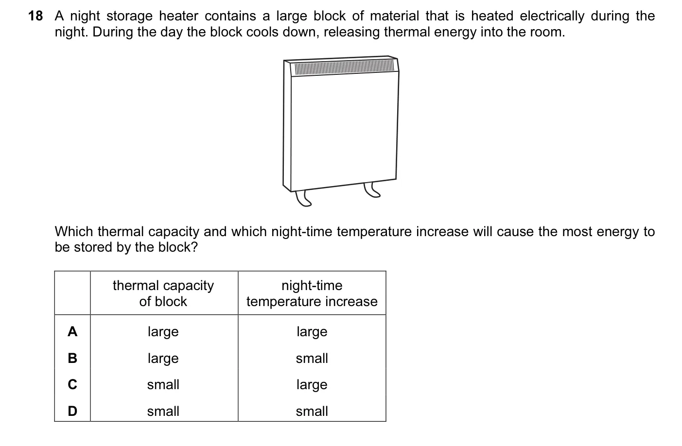 Question 18, November 2012, 0625 Paper 11