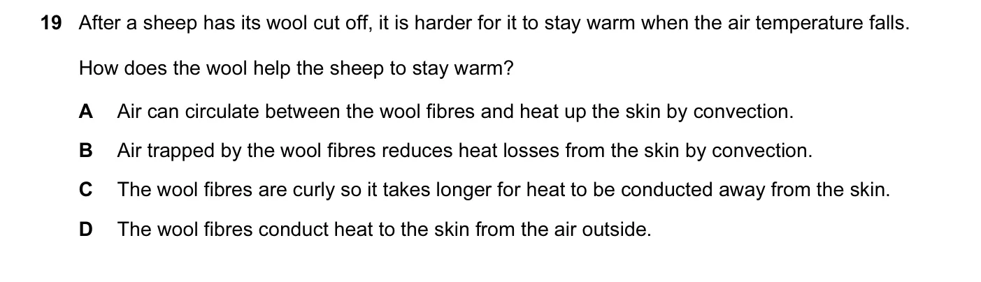 Question 19, November 2012, 0625 Paper 11