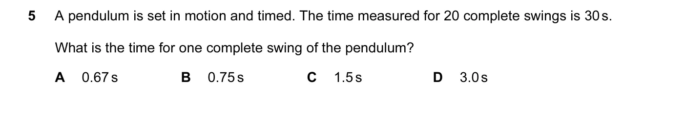 Question 5, November 2012, 0625 Paper 12