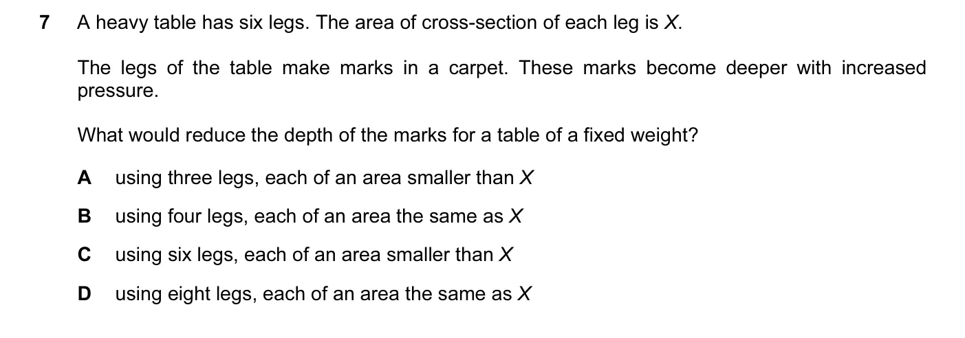 Question 7, November 2012, 0625 Paper 12