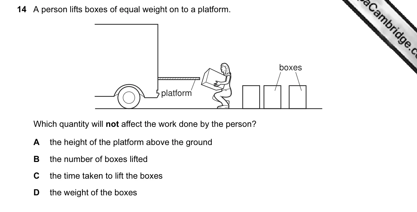 Question 14, November 2012, 0625 Paper 12