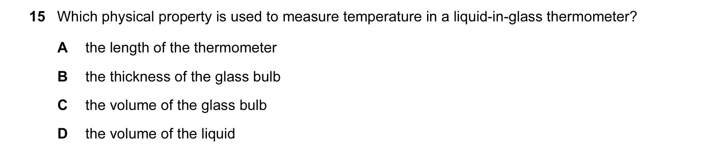 Question 15, November 2012, 0625 Paper 12