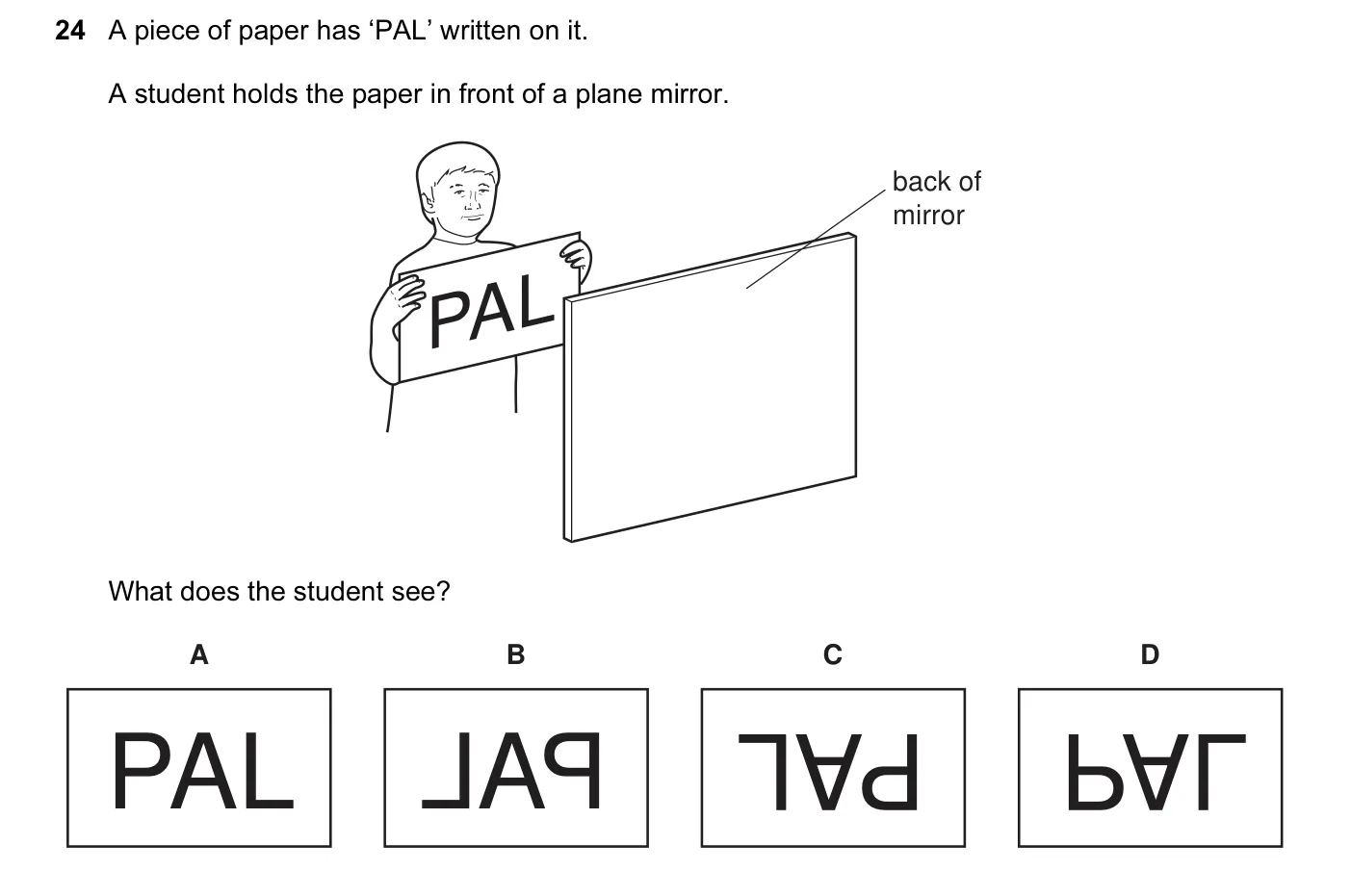 Question 24, November 2012, 0625 Paper 12