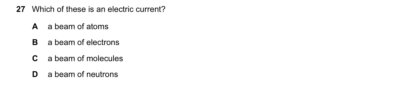 Question 27, November 2012, 0625 Paper 12
