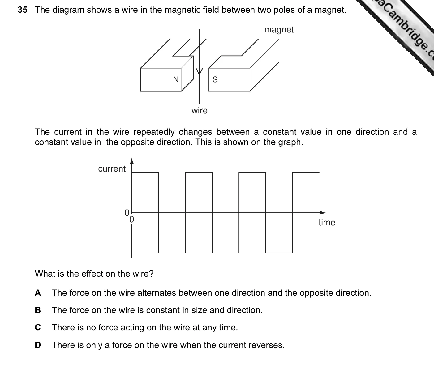 Question 35, November 2012, 0625 Paper 12