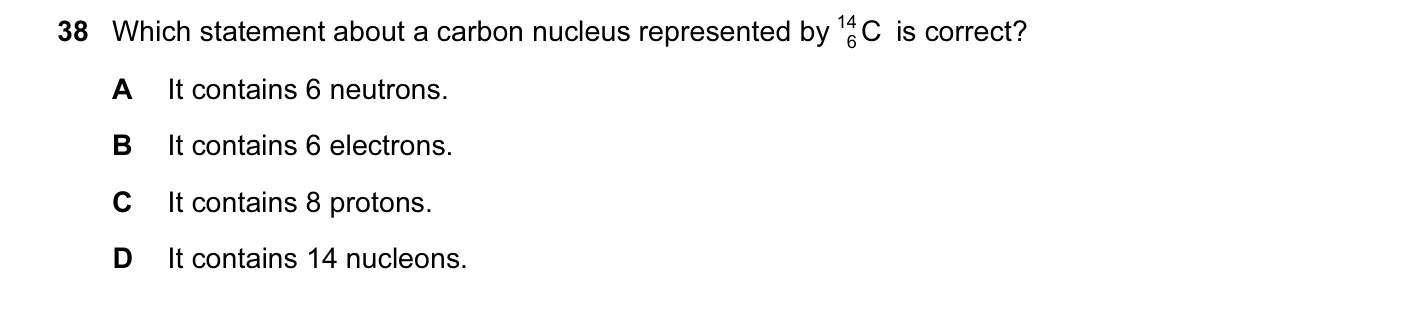 Question 38, November 2012, 0625 Paper 12