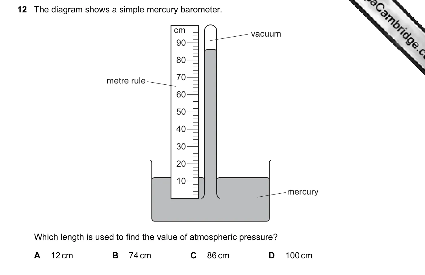 Question 12, June 2013, 0625 Paper 11