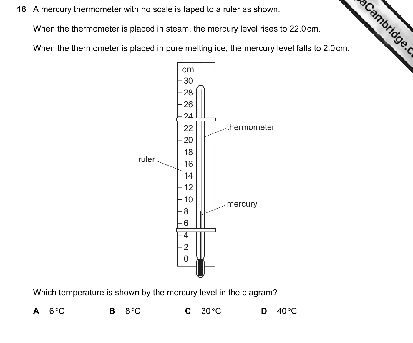 Question 16, June 2013, 0625 Paper 11