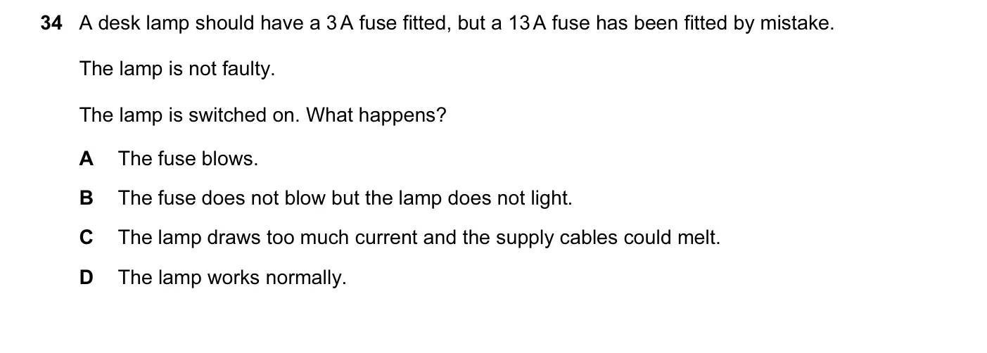 Question 34, June 2013, 0625 Paper 11